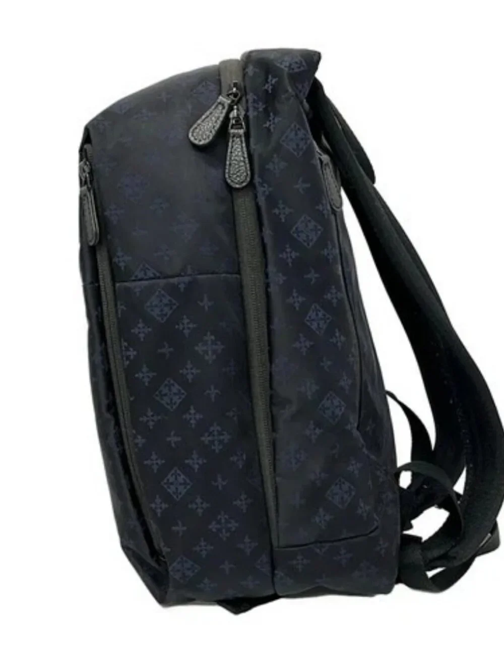russet Black Navy Nylon Jacquard Backpack
